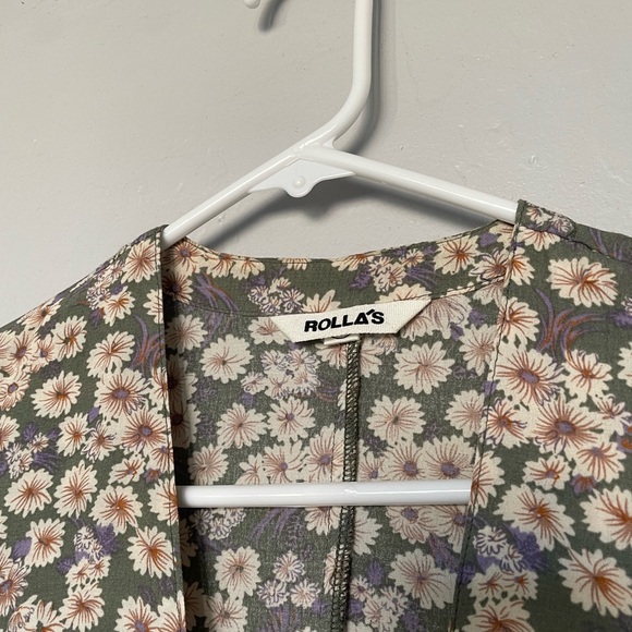 Rolla’s Delilah Daisies Blouse in Olive Size S Like New - Picture 3 of 8